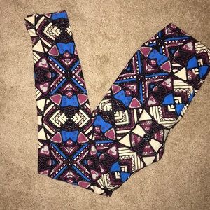 EUC stain glass LuLaRoe one size leggings